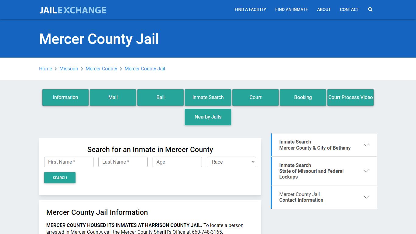 Mercer County Jail Roster Lookup, MO, Inmate Search